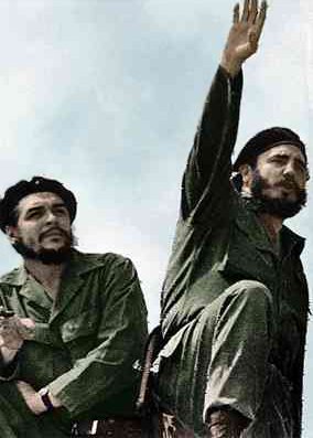 Che Guevara (left) and Castro, photographed by Alberto Korda in 1961