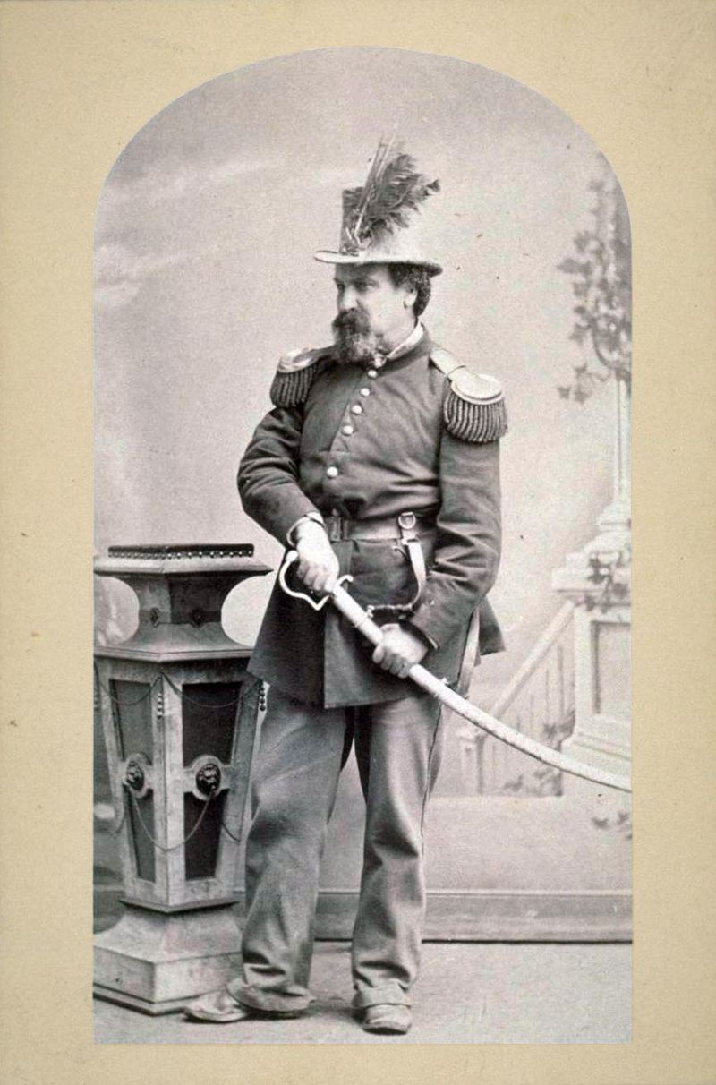 Emperor Joshua Norton, in full military regalia, circa 1880 or earlier