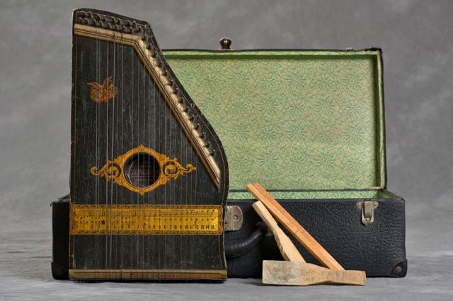 The owner of this suitcase played the zither and brought it with him when he was commited to the hospital