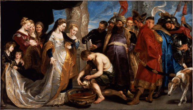 Tomyris Plunges the Head of the Dead Cyrus Into a Vessel of Blood, by Rubens