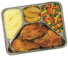 A 1950s-style TV dinner. This type of meal was common until the mid-1980s. Photo Credit