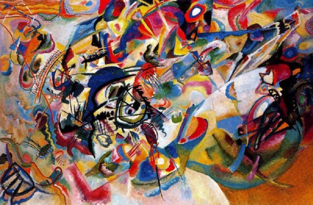 Composition VII—according to Kandinsky, the most complex piece he ever painted (1913)