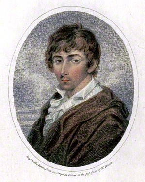 William Henry Ireland, hand-coloured stipple engraving by Frederick Mackenzie