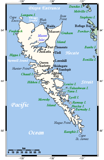 Map of Haida Gwaii Photo Credit