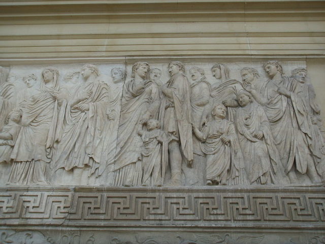 Ara Pacis showing the Imperial Family of Augustus Photo Credit