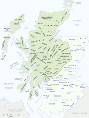 Clan map of Scotland