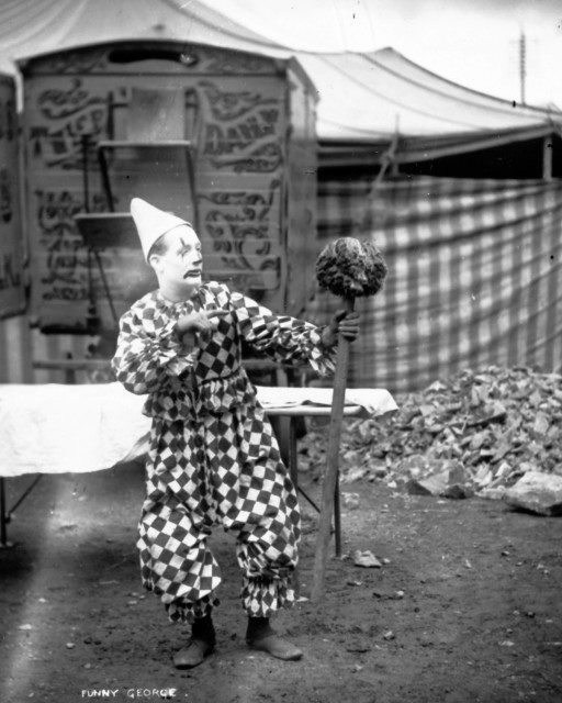 Funny George, a clown with Duffy’s Circus. c.1911 Photo Credit