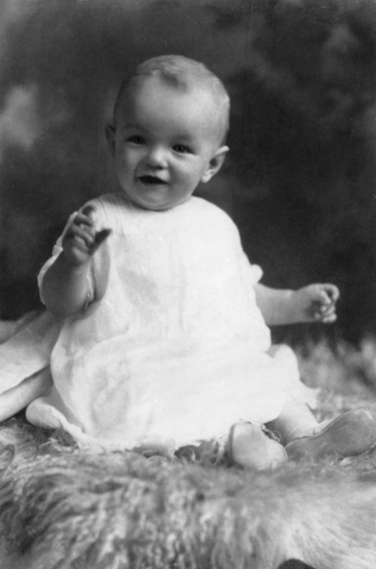 Monroe as an infant
