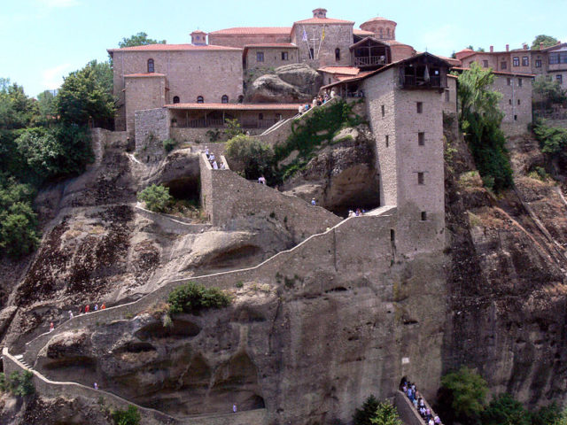 Holy Monastery of the Transfiguration of Christ", or the "Great Meteoron." Photo Credit