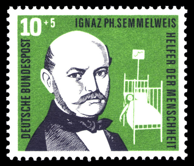 stamp series for the social welfare, Ignaz Semmelweis 