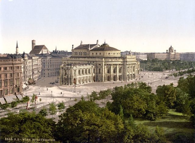 Color photo lithograph of Vienna, 1900.