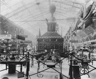 An acre in size, Edison's exhibit at the Exposition Universelle included an entire electrical power station.