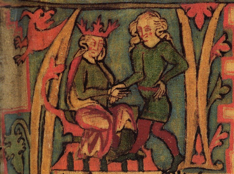 Harald Fairhair, in an illustration from the 14th century Flateyjarbók