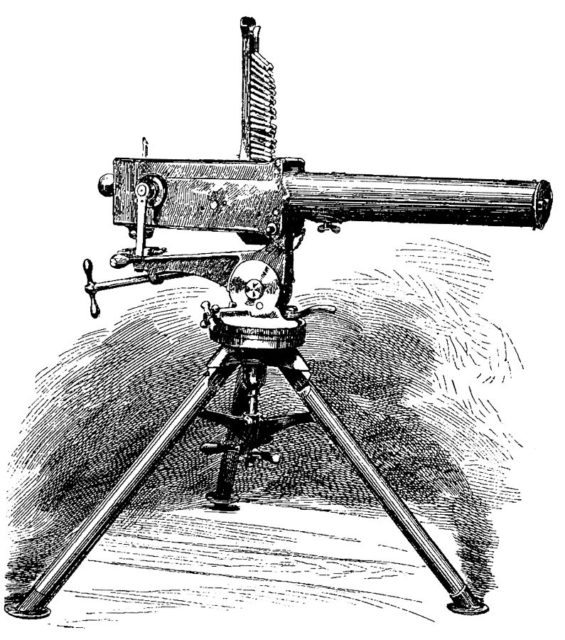 Lithograph of Gardner Gun. Photo Credit