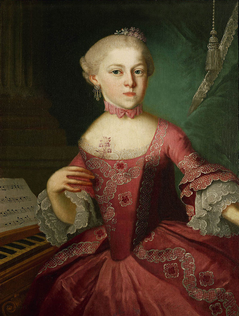 Maria Anna Mozart as a child (1763)