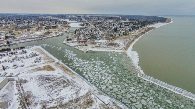 The Two Rivers and Lake Michigan. Photo Credit