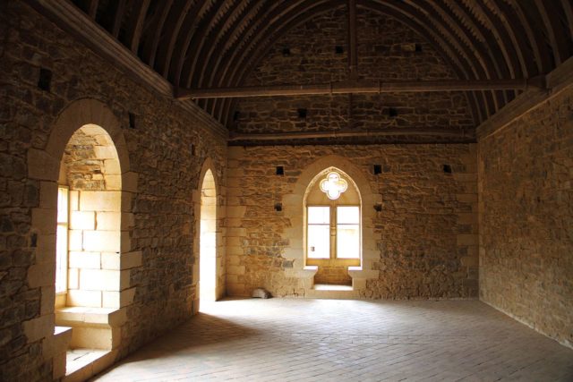 The great hall at the medieval castle. Photo Credit