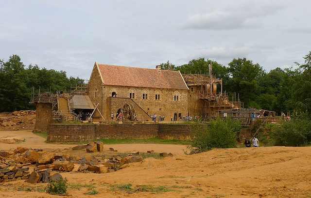 The shape of Guedelon is similar to that of the original shape of Saint-Fargeau. Photo Credit