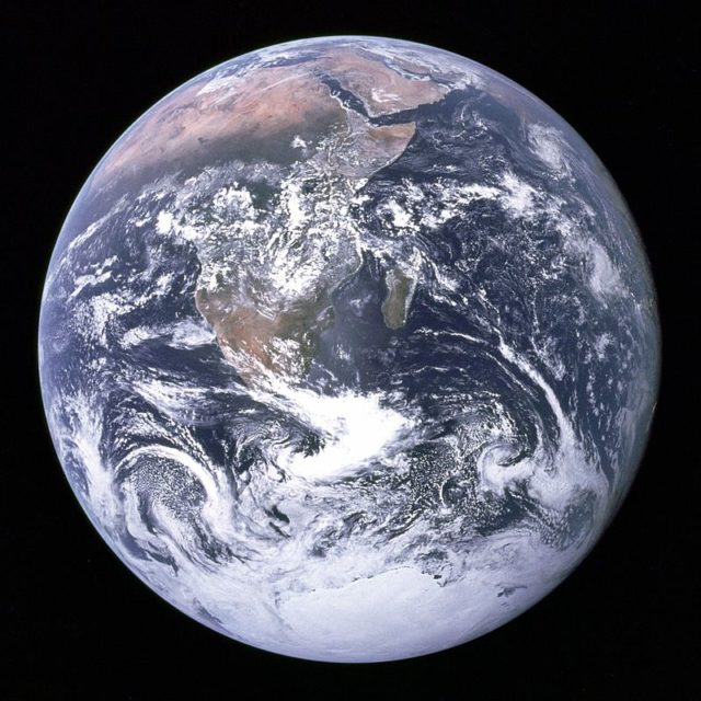 The Blue Marble—Earth as seen by Apollo 17 in 1972.