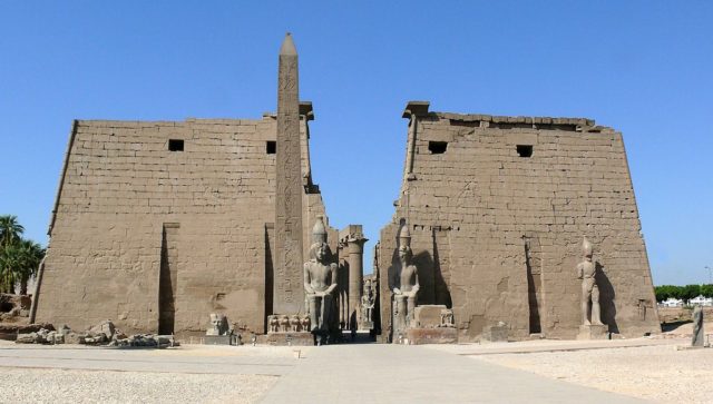 Pylons and obelisk at Luxor temple. Photo Credit