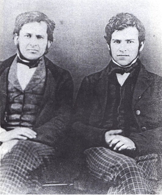 Jay Gould (right) in 1855v