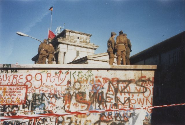 Berlin Wall on 16. November 1989. . Photo Credit