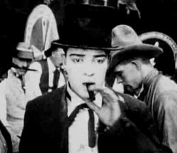 Buster Keaton in comedy Out-West (1918). Photo Credit