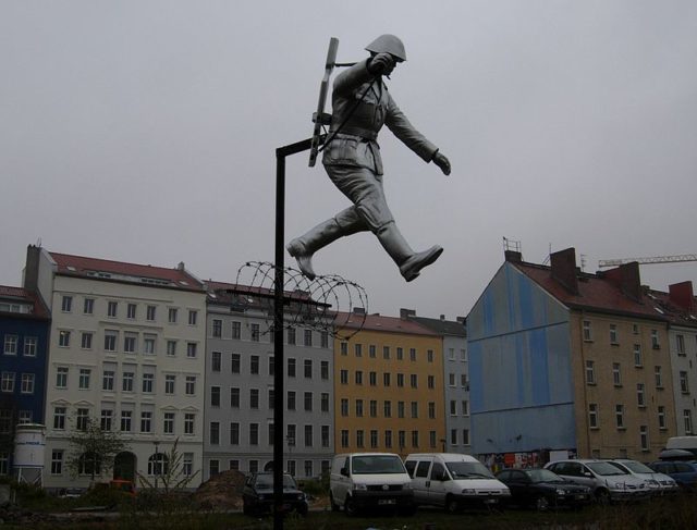 Sculpture called Mauerspringer (Wall jumper) by Florian and Michael Brauer and Edward Anders