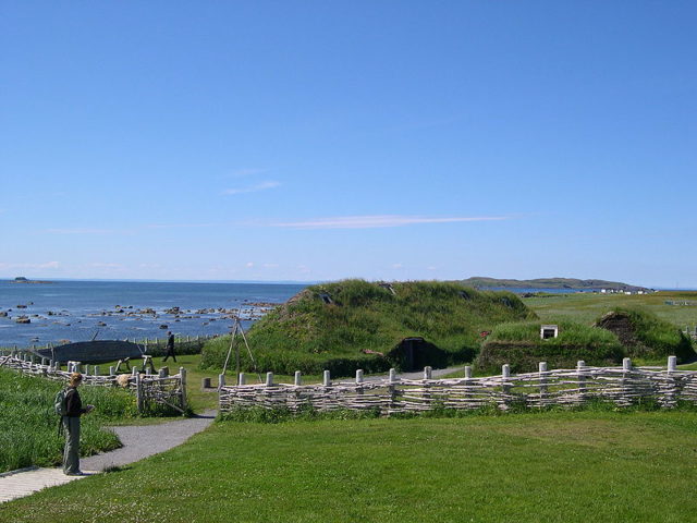A modern recreation of the Norse site at L’Anse aux Meadows. Photo Credit