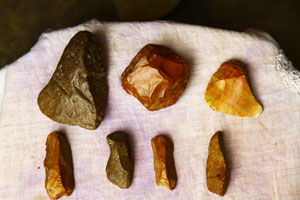 Artefacts (leaf strikers, fragments) from Maluti in South Africa Photo Credit