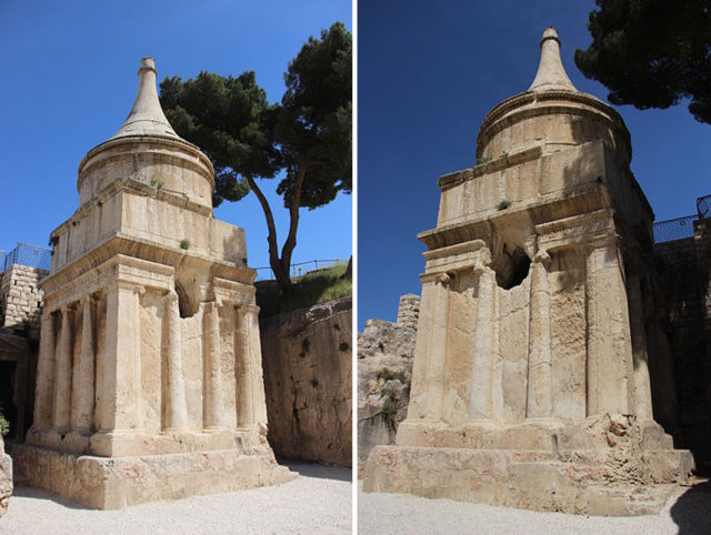 A popular Jewish tradition associates the monument with Absalom, King David’s rebellious son. Photo Credit1 Photo Credit2