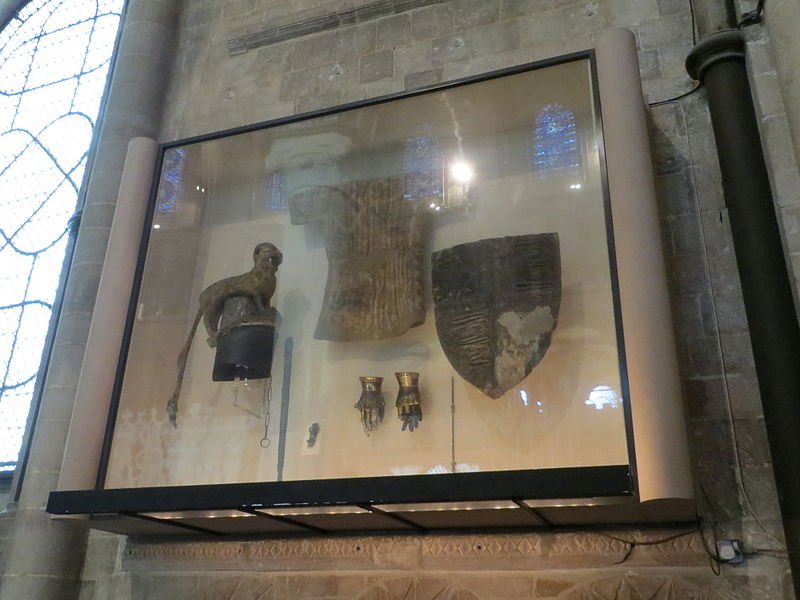 Original Black Prince Heraldic achievements on display in Canterbury Cathedral. Photo Credit
