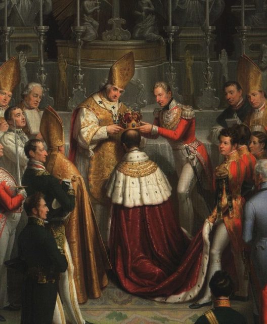 Detail of painting of the Coronation of Ferdinand V.
