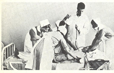 Insulin shock therapy administered in Lapinlahti Hospital, Helsinki in the 1950s