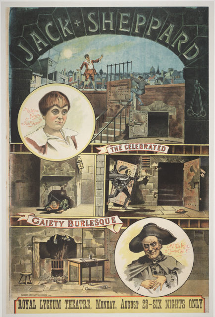 Poster for the play Jack Sheppard performed at the Royal Lyceum Theatre