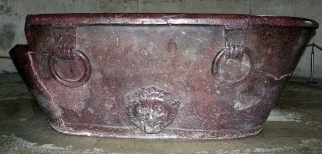 Porphyry sarcophagus of Theodoric. Photo Credit