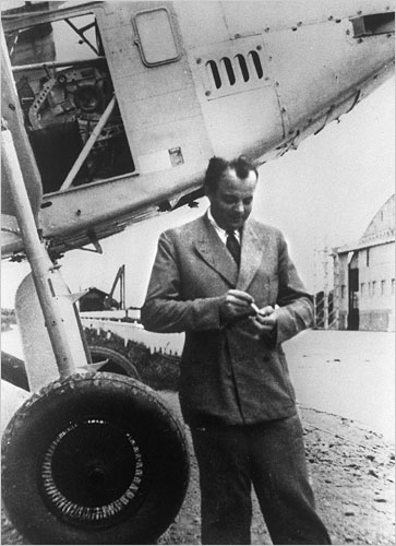 French writer, poet, and pioneering aviator Antoine de Saint-Exupéry in Toulouse, France, 1933.