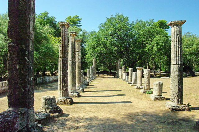 The palaestra of Olympia, a place devoted to the training of wrestlers and other athletes Photo Credit