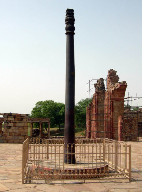 The iron pillar of Delhi