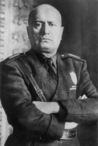 Benito Mussolini, Prime Minister, Duce and leader of the National Fascist Party.