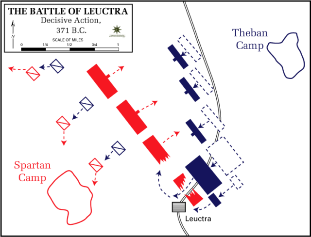 A reconstruction of the Battle of Leuctra. 