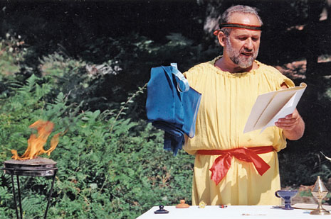 Priest performing ritual. Photo Credit