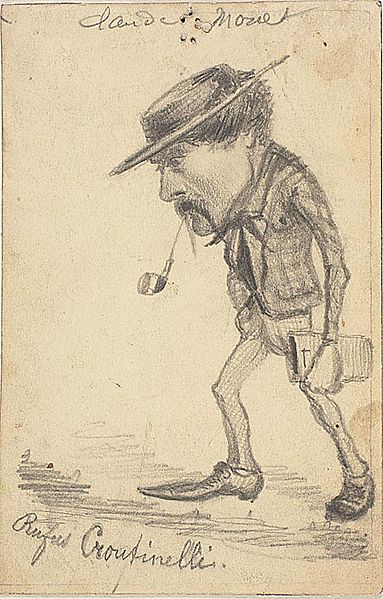 Monet’s caricature of Henri Cassinelli: “Rufus Croutinelli”, ca. 1855.