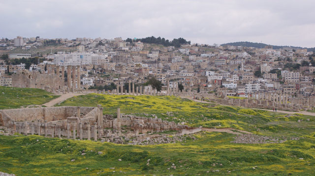 The Roman city of Gerasa and the modern Jerash Photo Credit