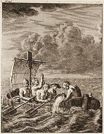 Five Englishmen escaping slavery from Algiers, Barbary Coast, 1684