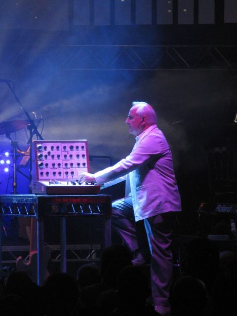 Dick Mills, playing on the BBC Radiophonic Workshop reunion at the Roundhouse, 2009. Best remembered for his work on the Doctor Who show. Photo Credit