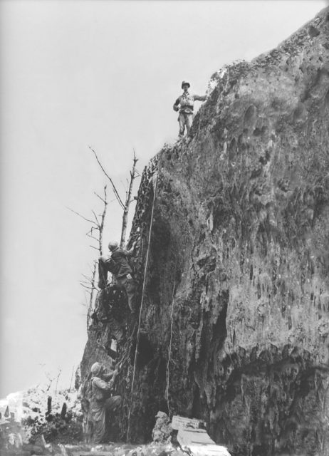 Desmond Doss, on top of the Maeda Escarpment.