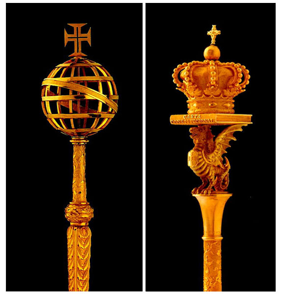 The Sceptre of the Armillary and The Sceptre of the Dragon. Photo Credit 1, Photo Credit 2