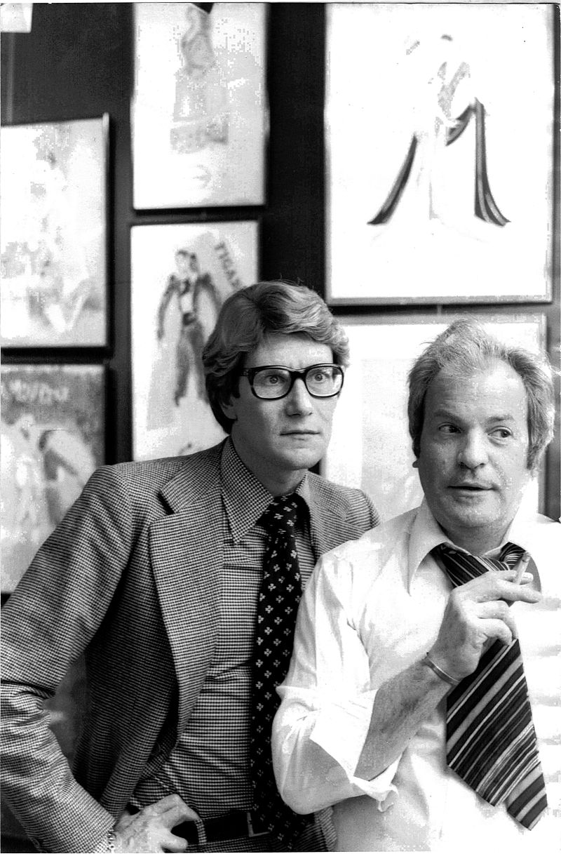 Yves-Saint Laurent (left) asked Paloma to design jewelry to complement his collections. Photo Credit