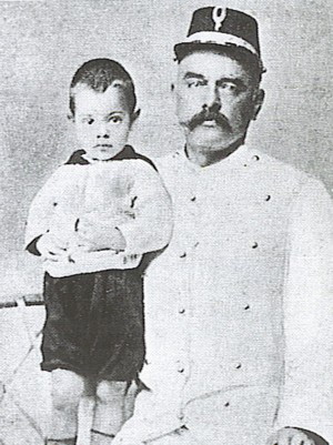Her son Norman-John, with his father.